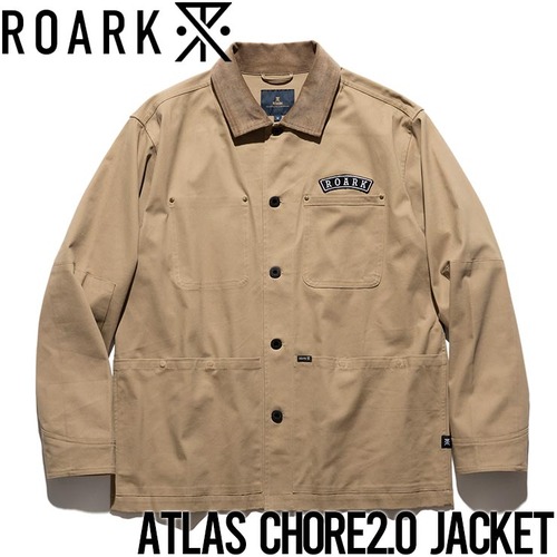 カバーオールジャケット THE ROARK REVIVAL ロアークリバイバル ATLAS CHORE2.0 JACKET RJJ1003 KHAKI 日本代理店正規品L