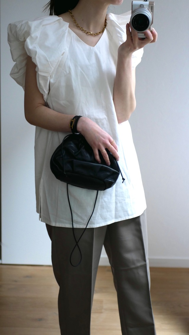 ドローストリングセンタープレステーパードパンツ 全3色　2サイズ