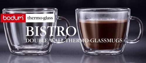 ダブルウォールカフェラテカップ 0.45L 2個セット 【bodum】 BISTRO DWG　10608-10