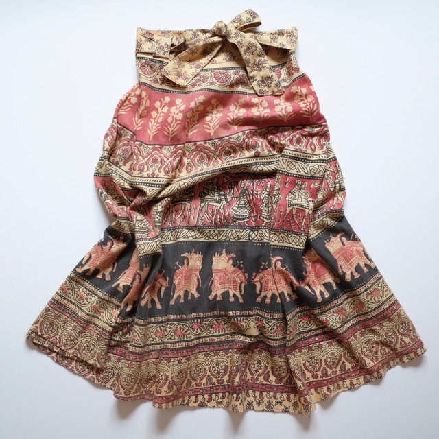 NOS 70s india cotton ethnic wrap skirt