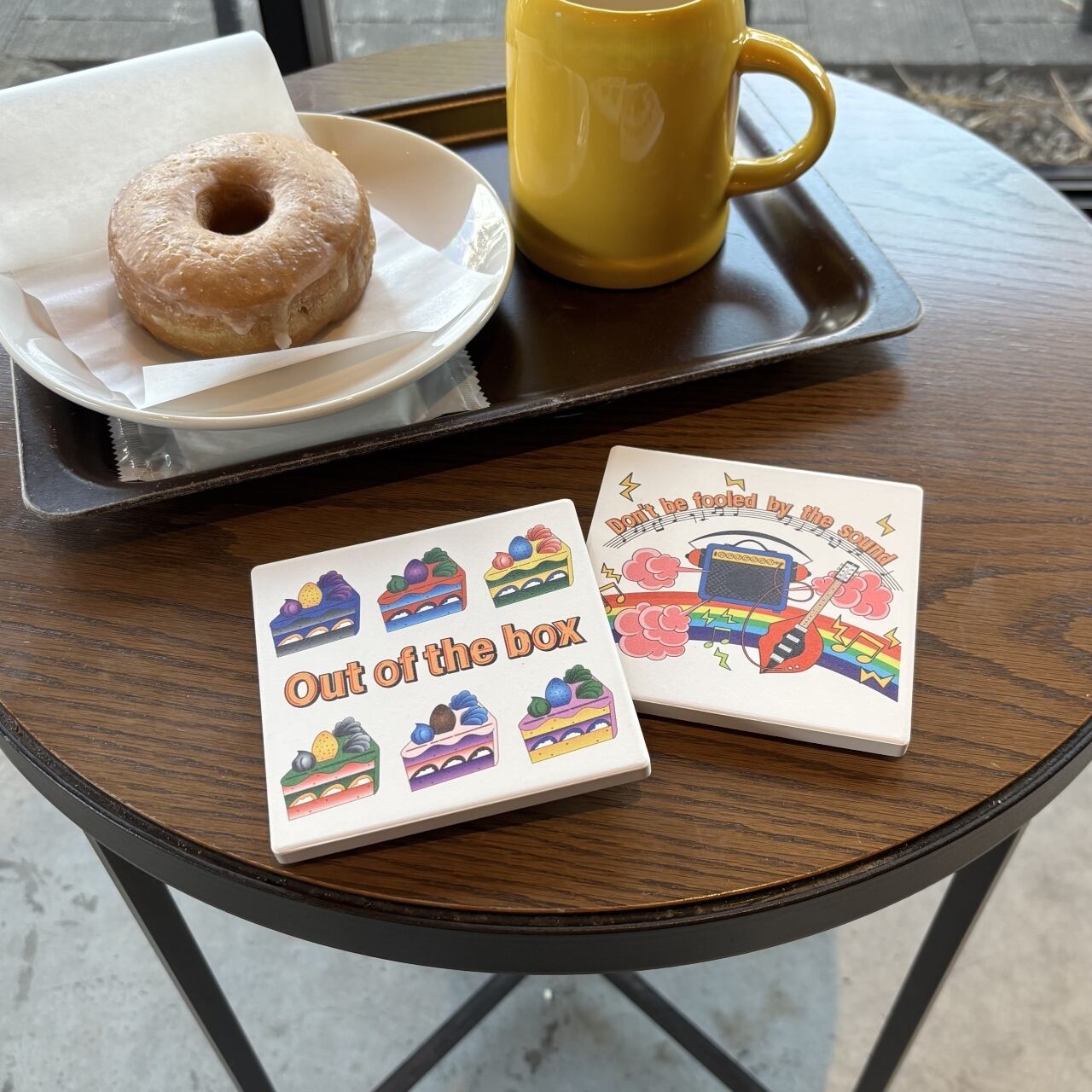 DHD(M)041【白雲石吸水コースター　ショートケーキ】