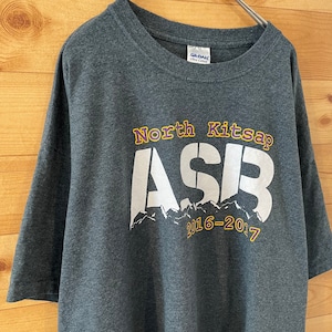 【GILDAN】ハイスクール 高校 North Kitsap High School! プリント ロゴ Tシャツ XL オーバーサイズ US古着