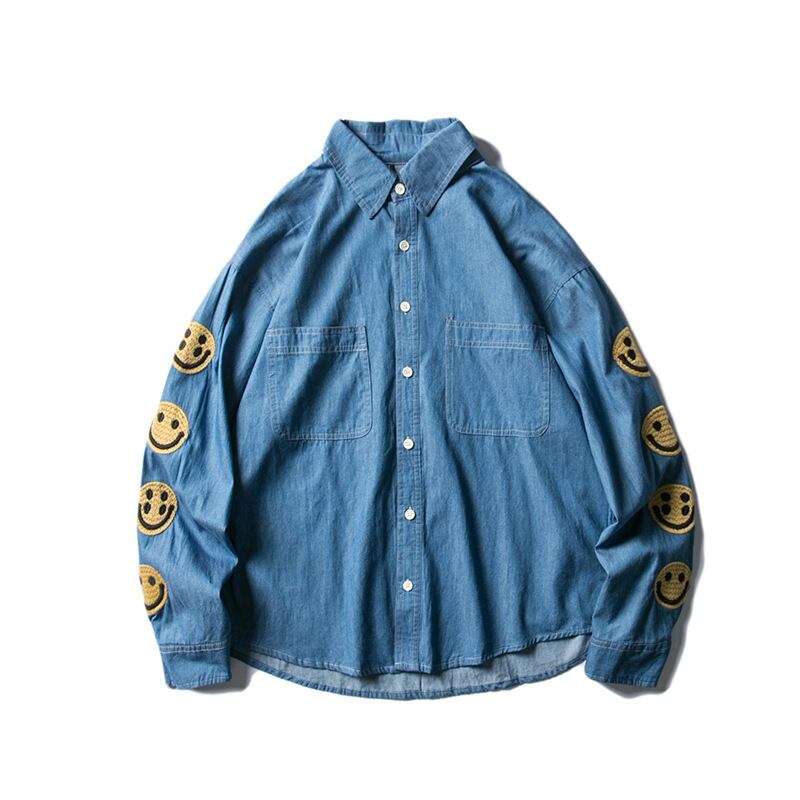 【新作】【送料無料】 Yidaoヴィンテージ20秋ルーズカジュアルジャケットeseアートスタイルボーイズオールマッチスマイリーパターンラペルジャケット-アリババ オータム 秋物 ビンテージ hip6-161177261639109
