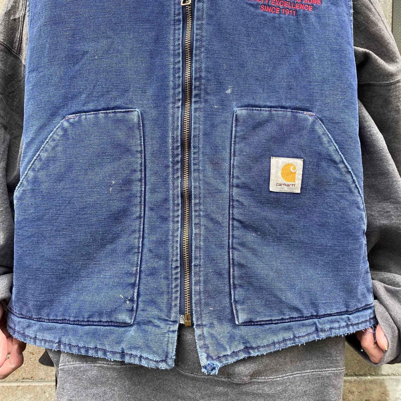 Carhartt カーハート 企業ロゴ刺繍 ダック地 ワークベスト メンズXL 