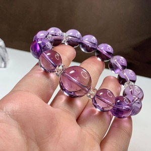 透明度抜群☆ライトカラーアメジスト・デザインブレスレット