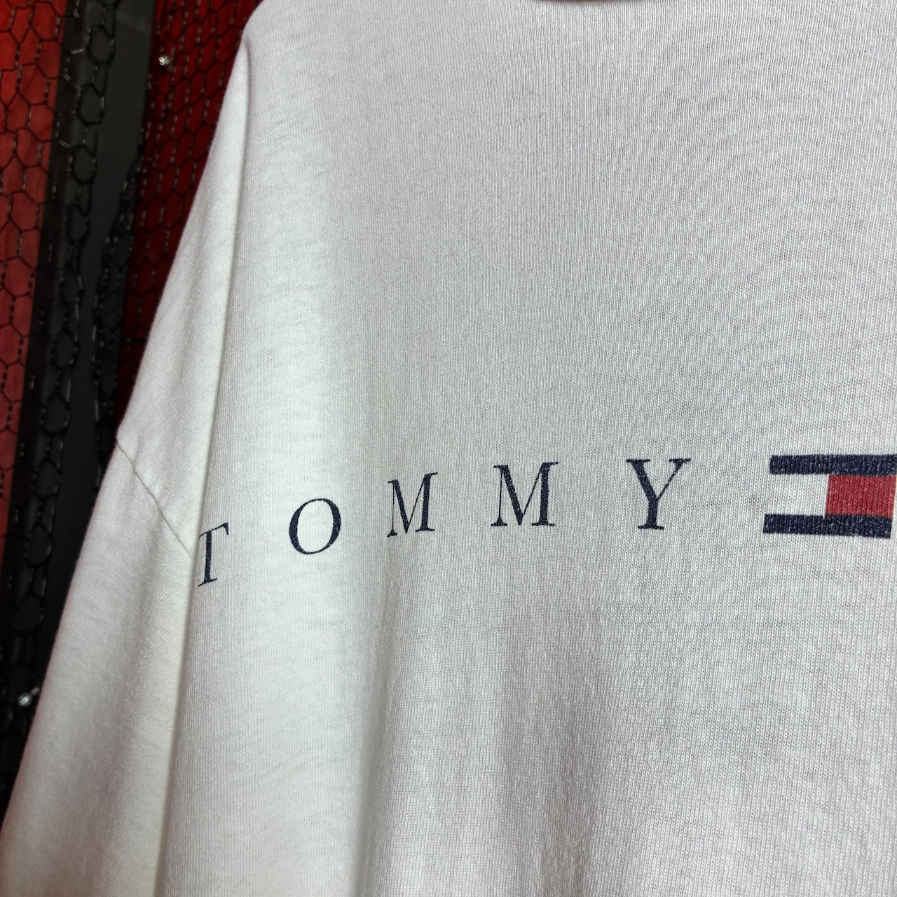 90s〜00s USA製TOMMY HILFIGER ロゴTシャツ 白 ボックスシルエット