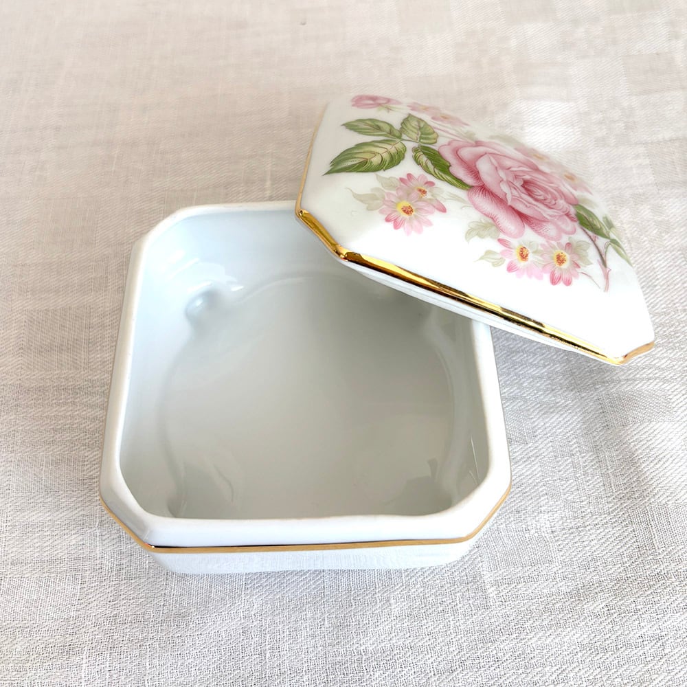 ボンボニエール リモージュ 薔薇 小物入れ ローズ ピンク 12otem13