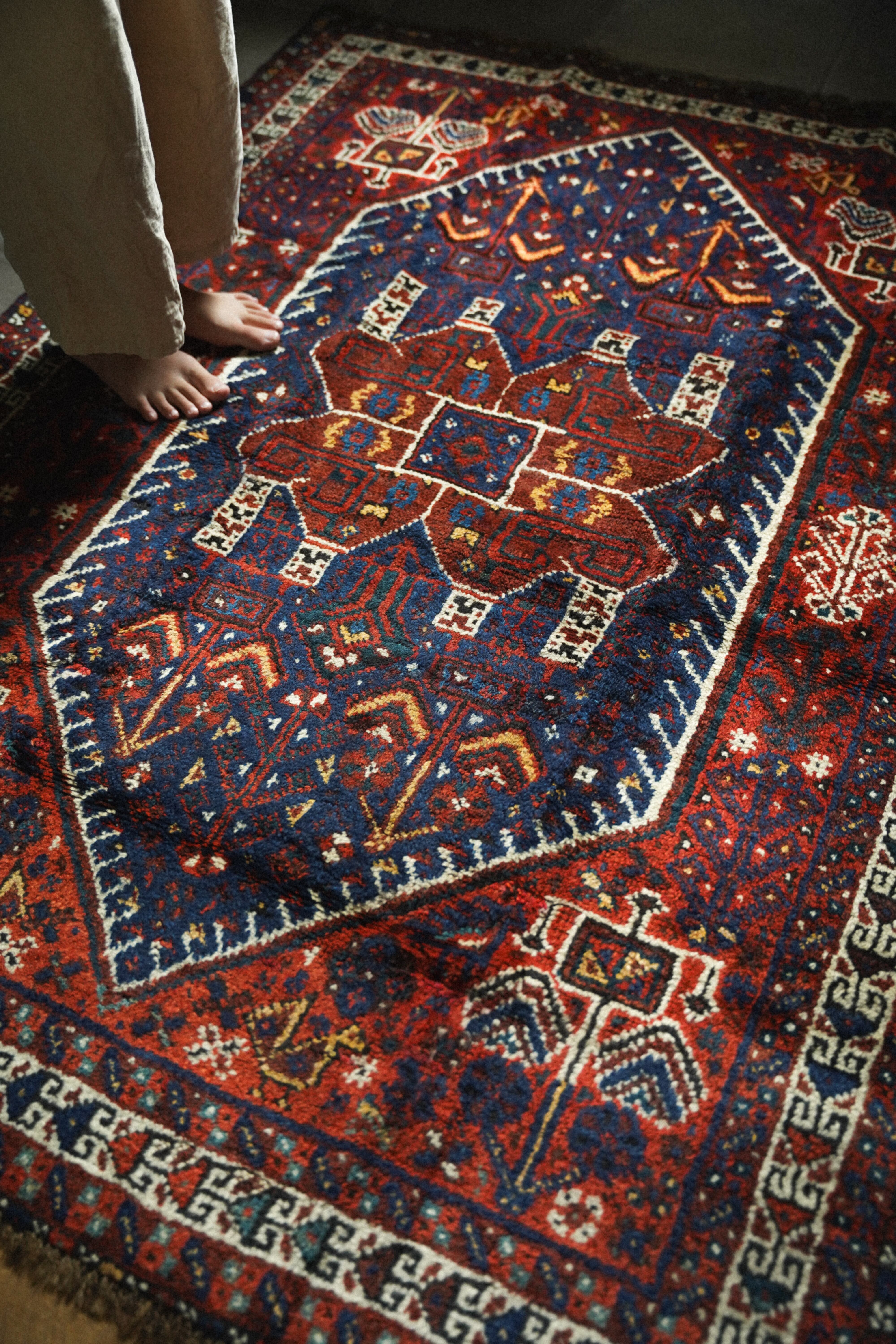 1343-Vintage Qashqai rug