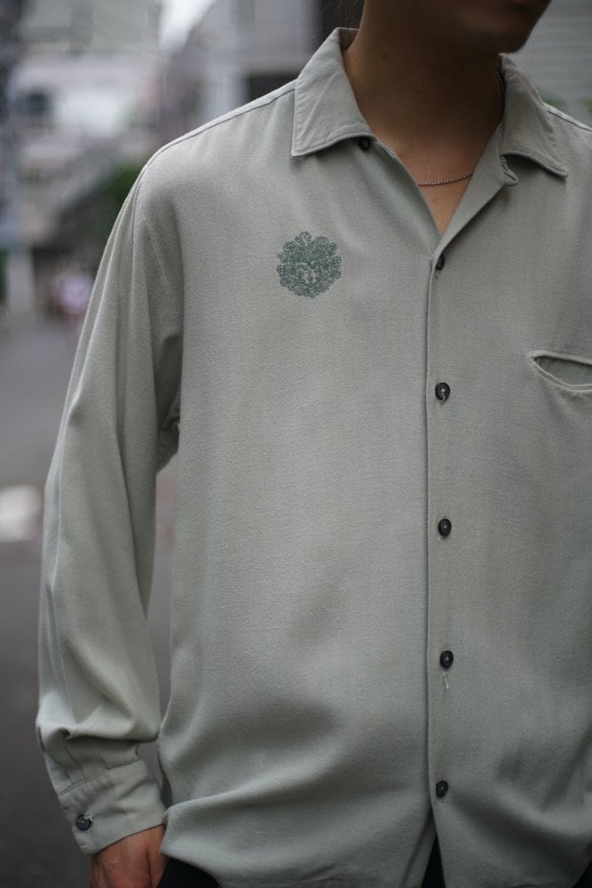 Da Vinci [Da Vinci] Vintage Open Color Rayon Shirt [1970s