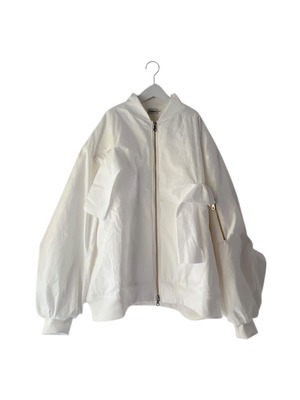 FULLY EMBROIDERED FRILL MA-1 col.WHITE / F2