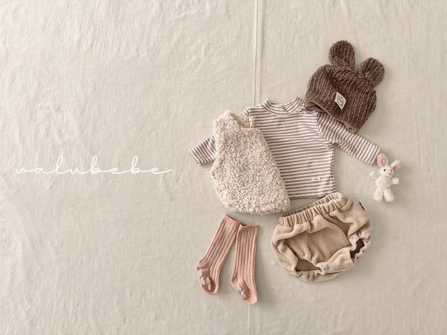 【予約】Stripe Half-neck Tee (Bebe, Kids)