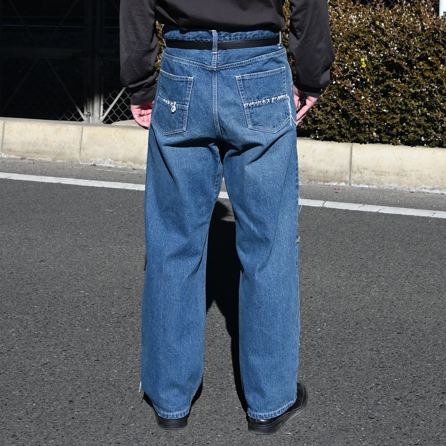 KUON / Sashiko Mended Denim Trousers | GANKO