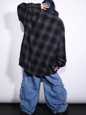 XXLT over silhouette ombre check shirt