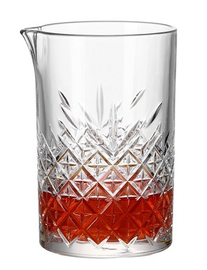 【努力特価】WIEXUNクリスタルミキシンググラス カクテルミキシンググラス プロ仕様 厚底 シームレス 700ml (オーロラ)