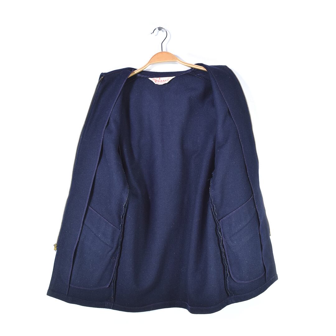 USNA BARRY メルトン ウール カデットコート　M 古着 古着 60s 米軍 USNA 「NAVY」 パッチ ミリタリー メルトン ウール