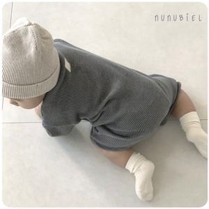 【nunubiel】ベベ クロッフルスーツ／グレー（70~90cm）