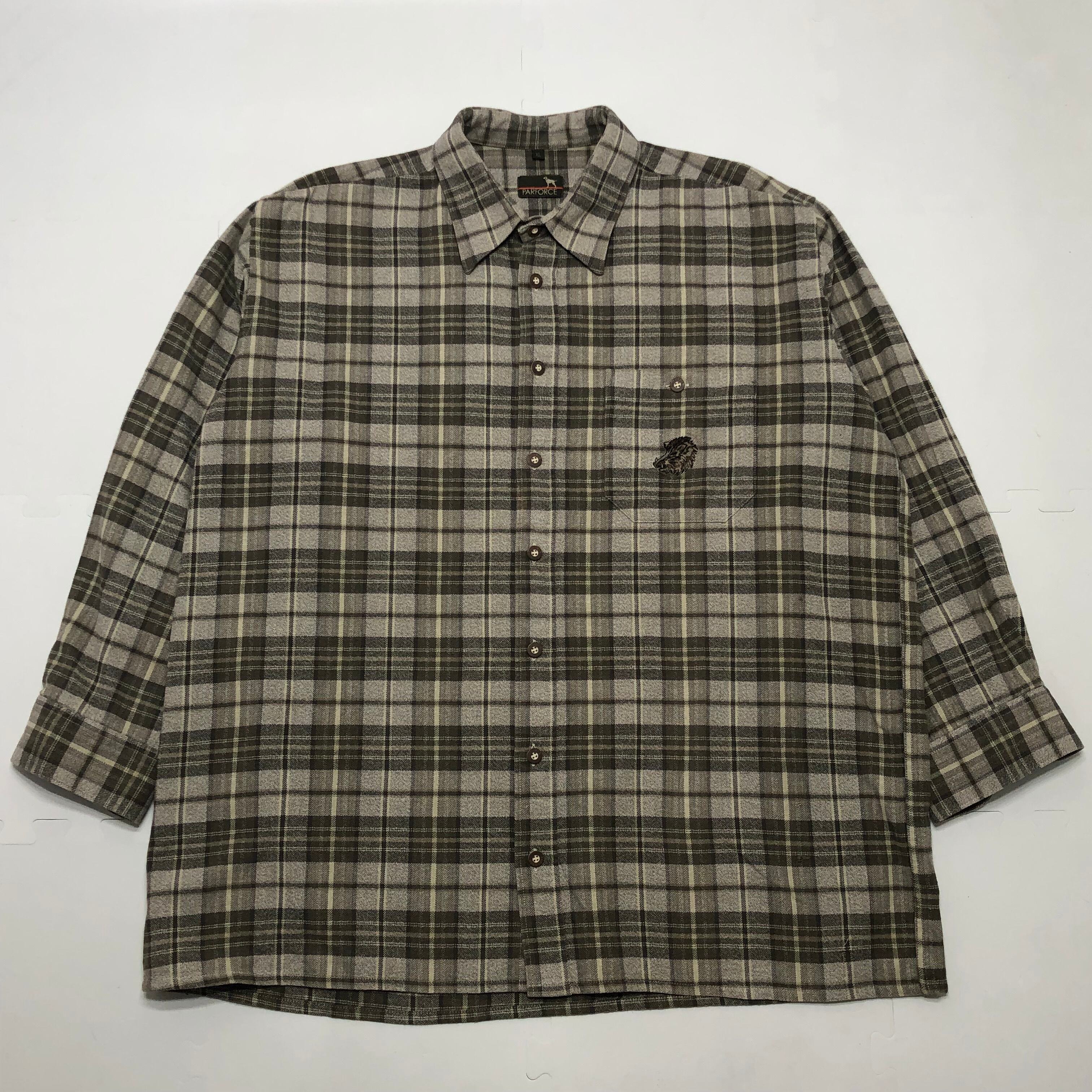 【70s】Sears レーヨン オープンカラー チェックシャツ 60s オンブレ 70s Sears オープンカラー 開襟 オンブレ シャドー チェックシャツ