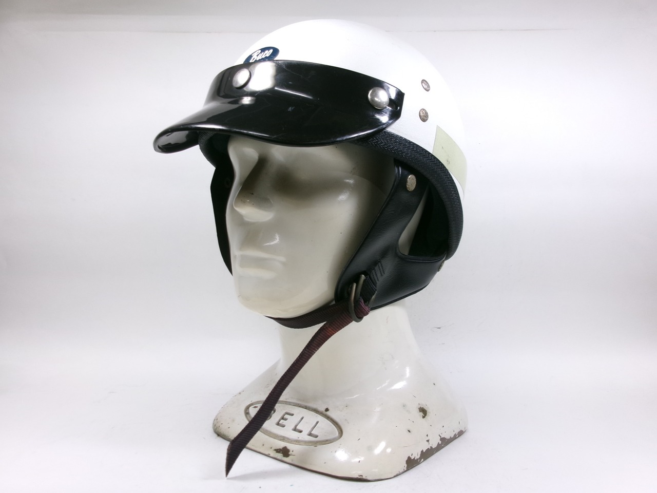 Sシェル！60s BUCO DEFENDER ハーフヘルメット 目深加工済み M 純正 