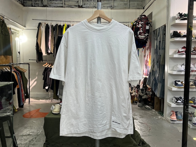 BALENCIAGA 	UNDER LOGO OVERSIZED TEE NATURAL XS 541853 29826