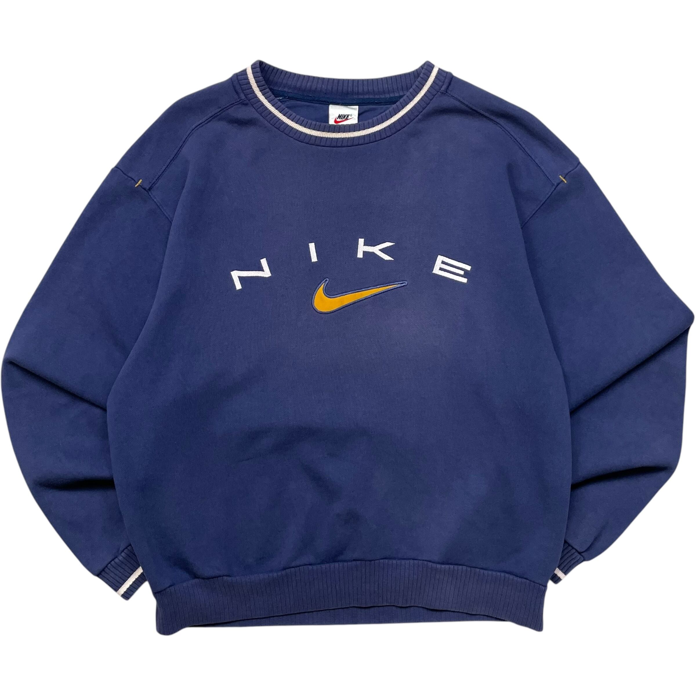 《S》NIKE ナイキ 胸ロゴ 刺繍 スウェット ネイビー no.5489