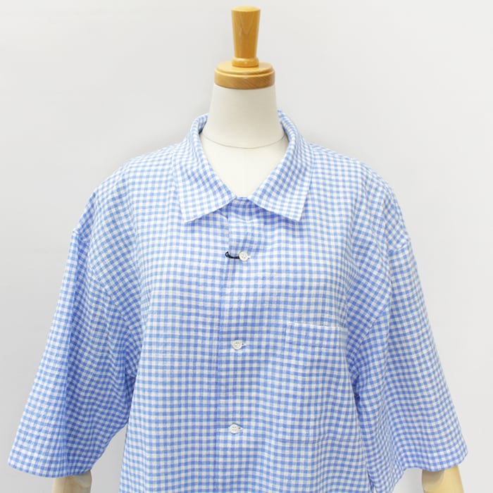 awasa アワサ awasa open collar s/s check shirt aws5-sh003 2026春夏