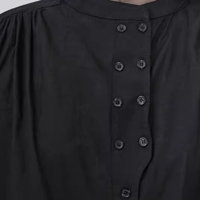 Stand collar long sleeve top【2color】 C0403