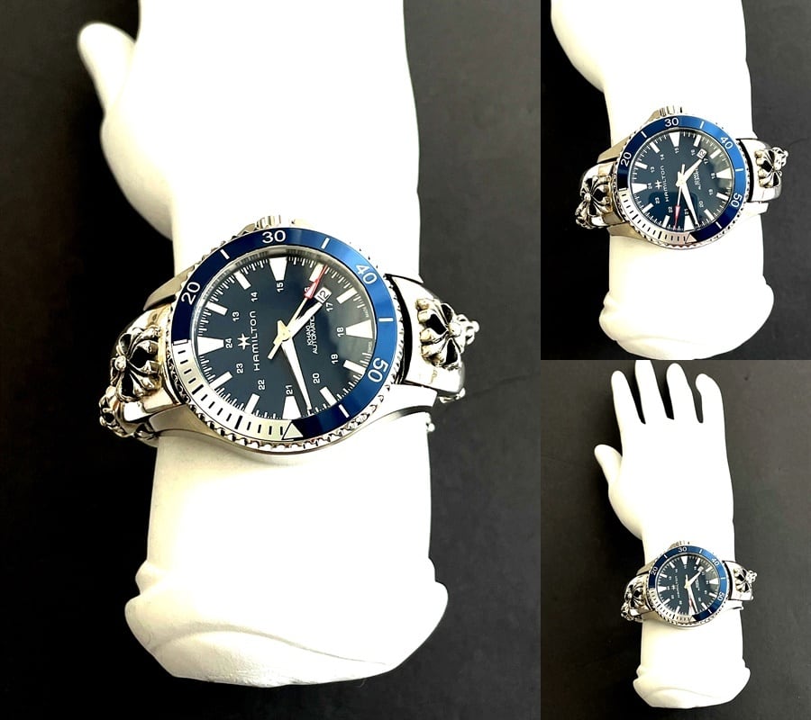 HAMILTON ハミルトン スキューバ オート ブルー 41mm カーキ シルバー