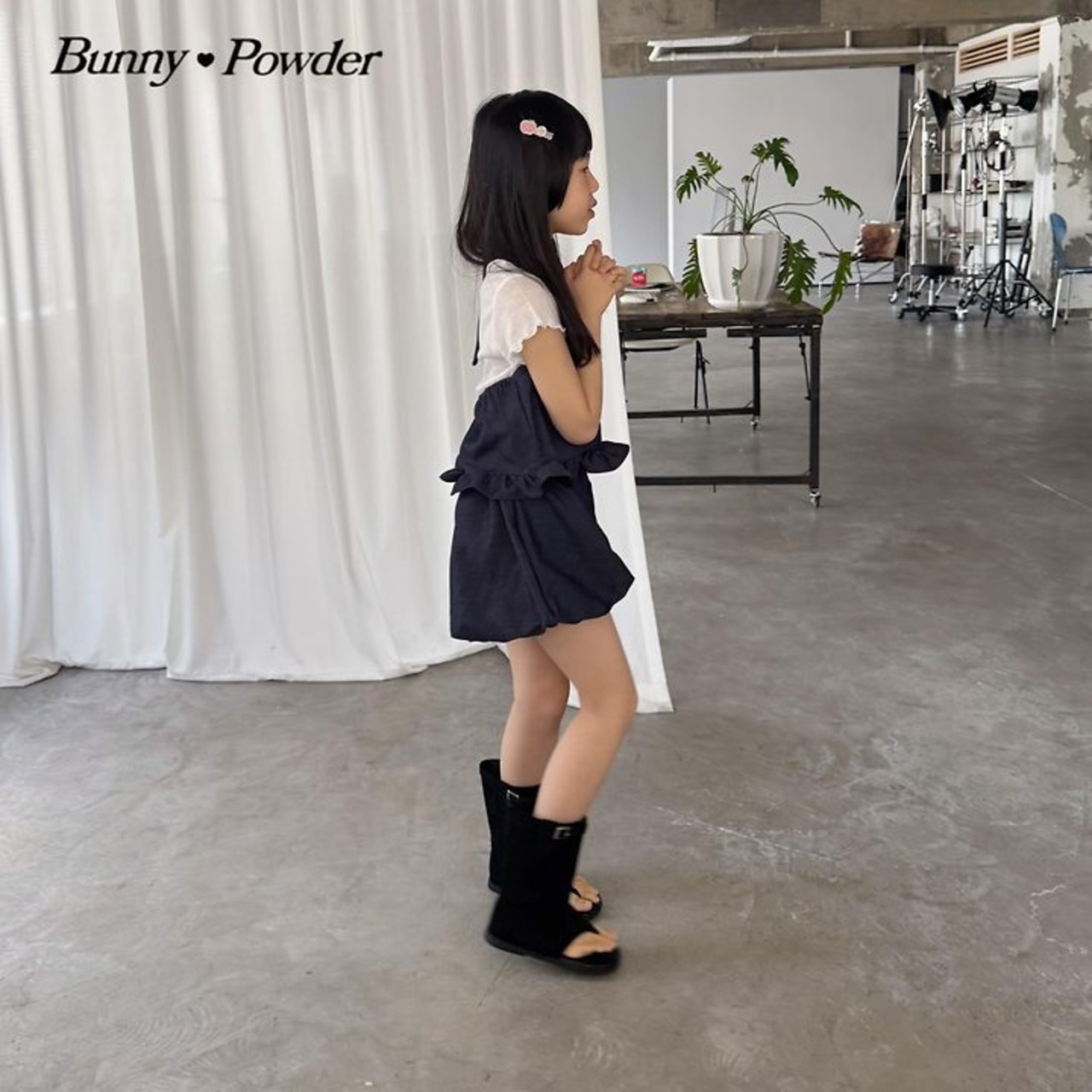 [Bunny Powder] (Planning) Denim Balloon Skirt / [버니파우더] 기획)데님벌룬스커트