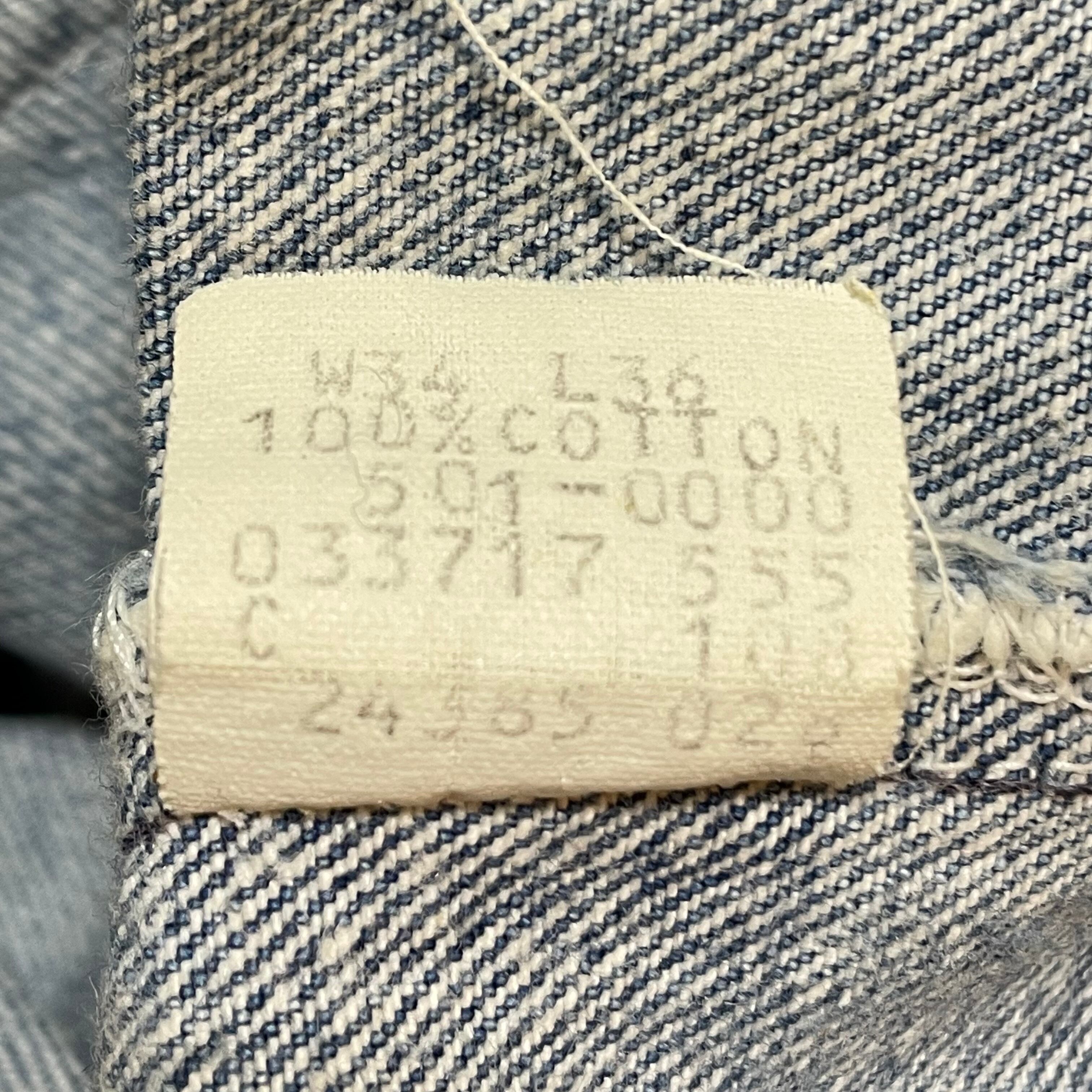 LEVI'S】80s USA製 デニム ジーパン ジーンズ 501xx W34 ボタン裏刻印