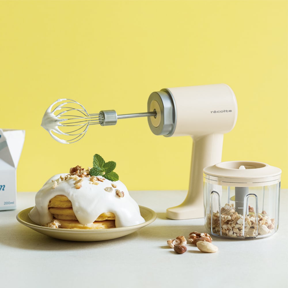 レコルト コードレス ホイップ＆チョッパー ／ レッド RCW-1(R