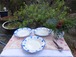 french vintage Digoin SARREGUEMINES blue 3plates フランス　ヴィンテージ　ディゴワン　サルグミーヌ　プレートセット　ブルー系