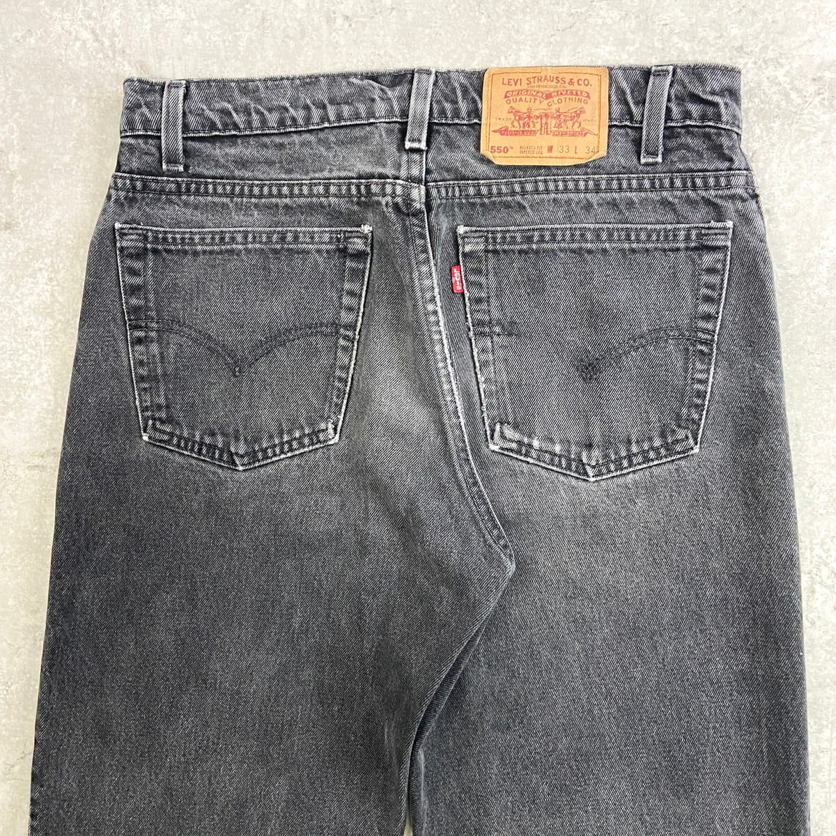 90年代 USA製 Levi's リーバイス 550 テーパード ブラックデニムパンツ