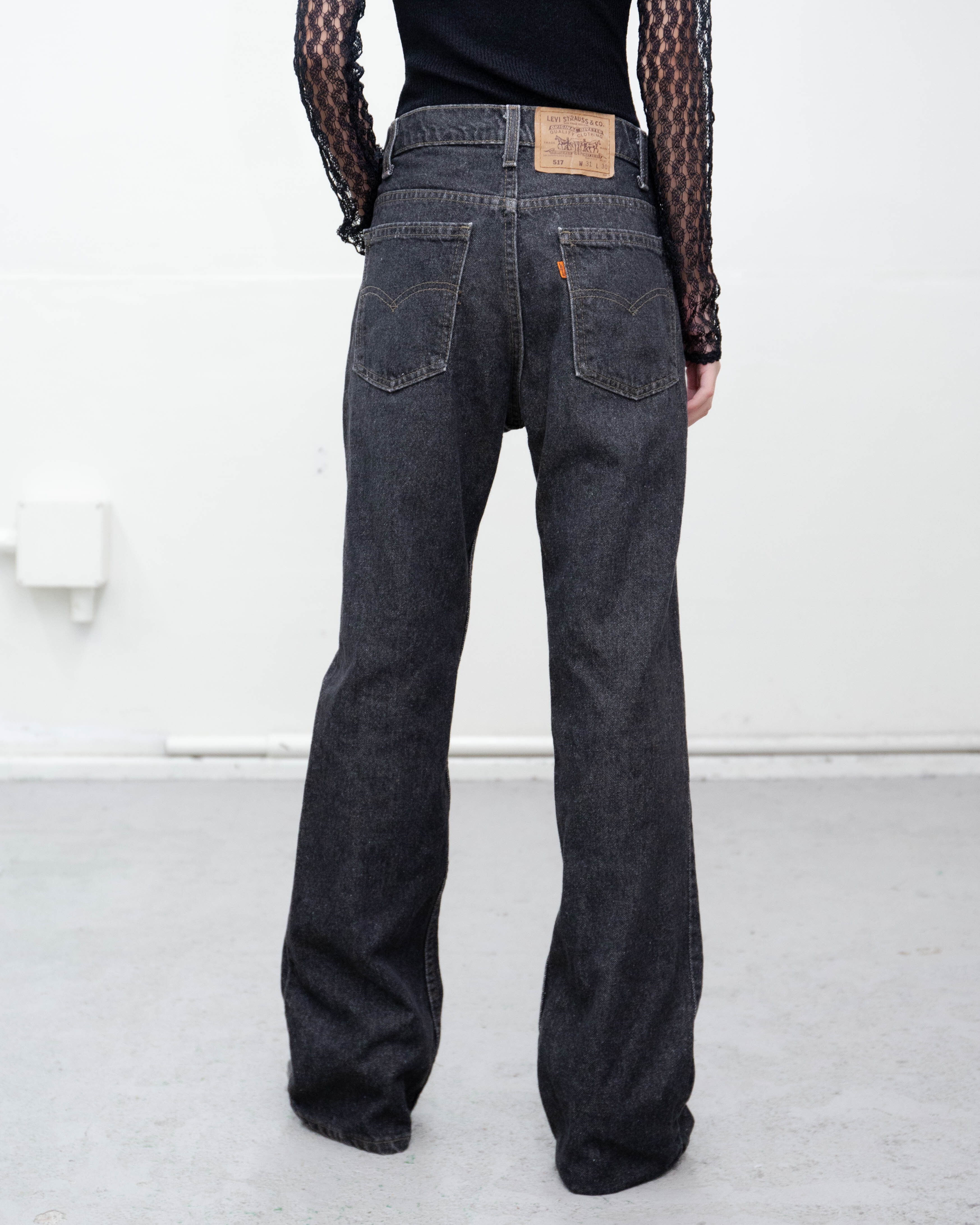 1990s Levi' 517 - bootcut yarn-dyed black jeans | LUIK FINN