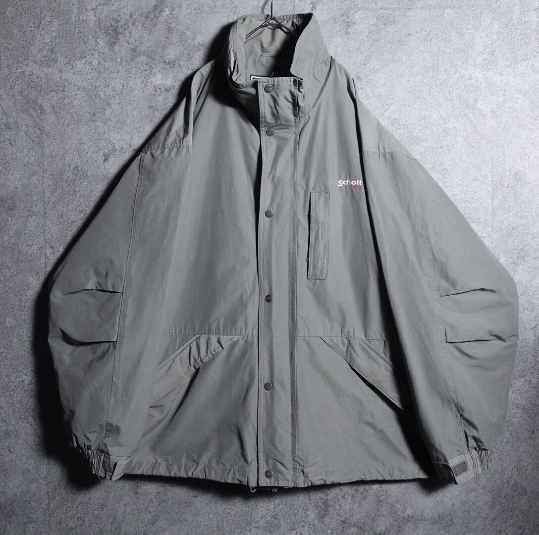 “schott” embroidered logo nylon jacket