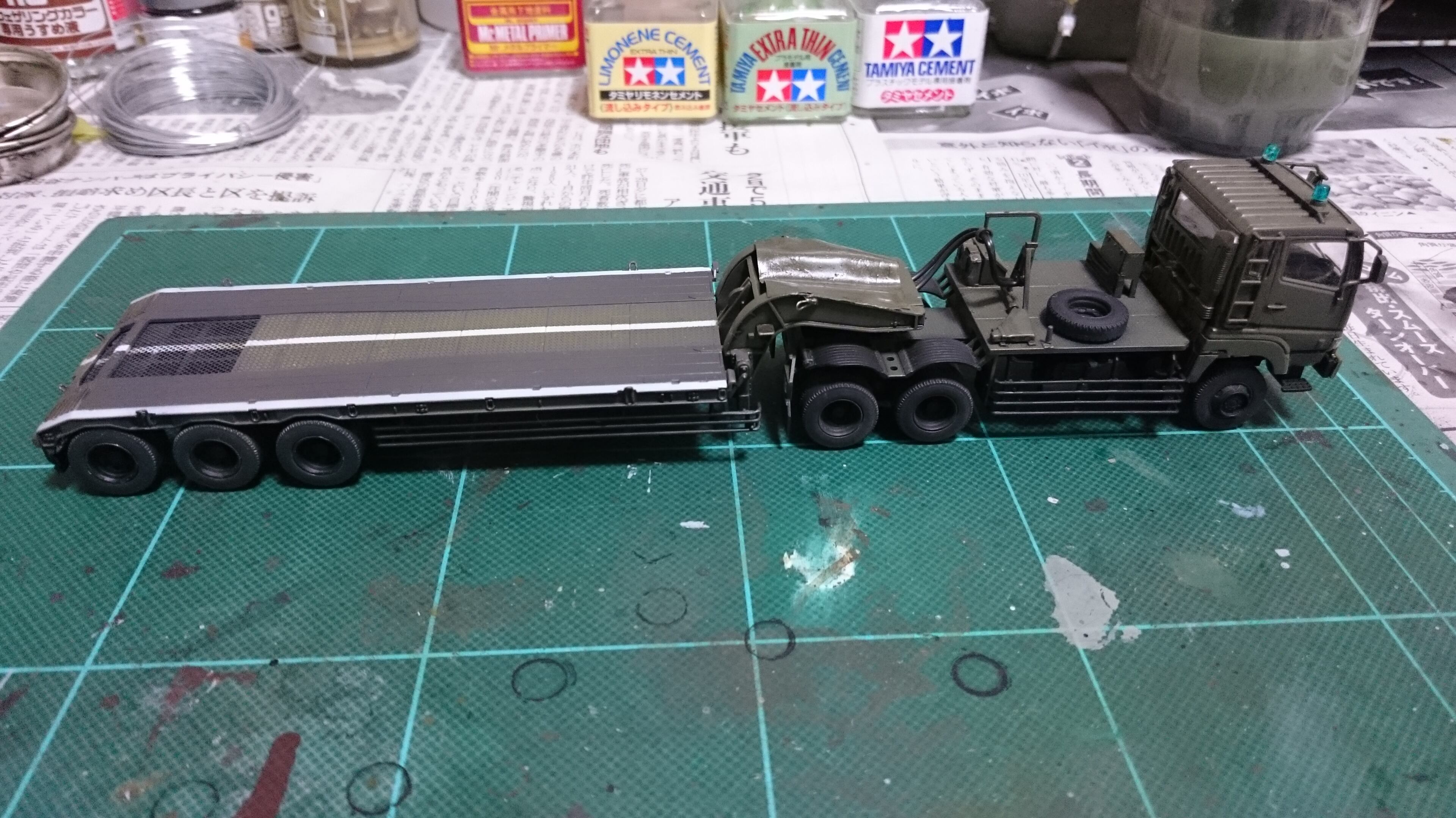アオシマ 1/72 陸上自衛隊 74 式戦車＆10式洗車＆キャリア