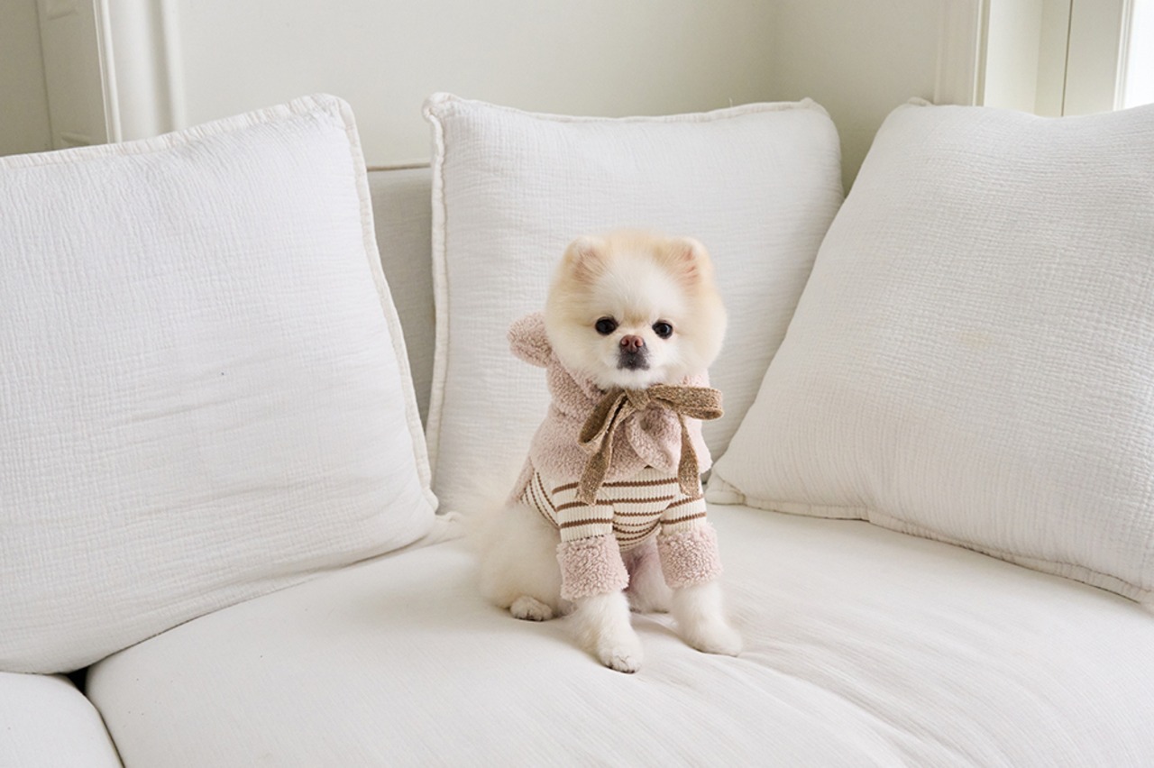 即納【mabellefifi】ポグルフードケープ  beige