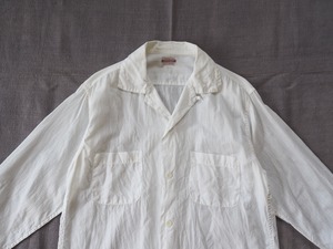 1950’s TOP FLIGHT オープンカラー ホワイトシャツ 151/2