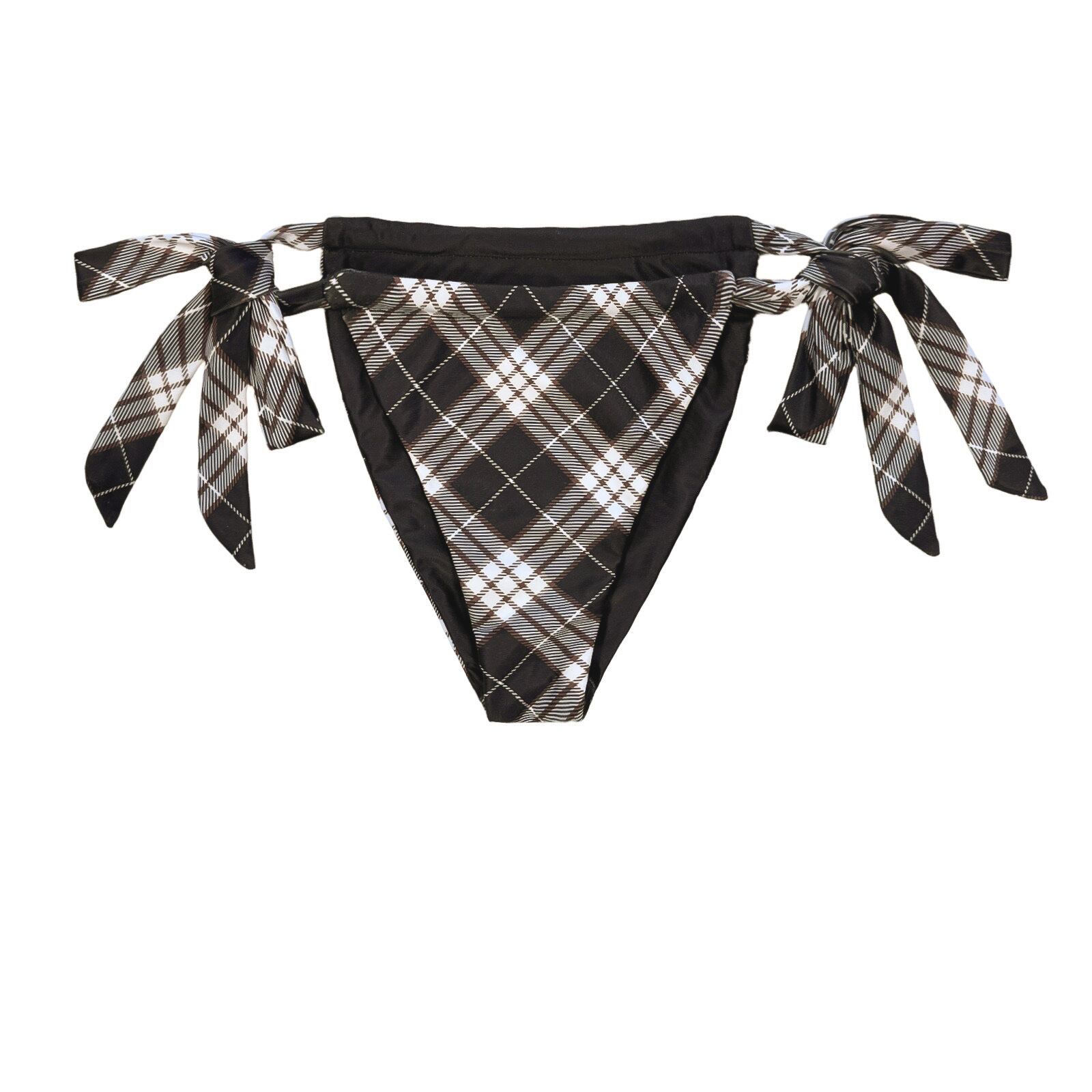 brown check curtain brazilian pants