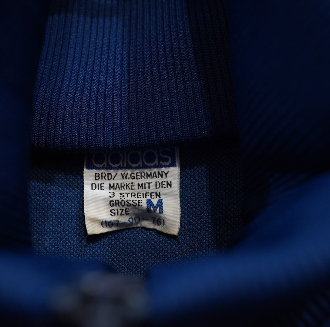 70s adidas トラックジャケット 西ドイツ製 ジャージ M/ ネイビー