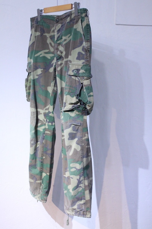 70s (1978) US ARMY Jungle Fatigue Pants "Reef Camouflage"