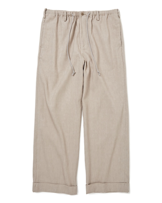 Just Right “Easy Piped Stem Trousers” Greige