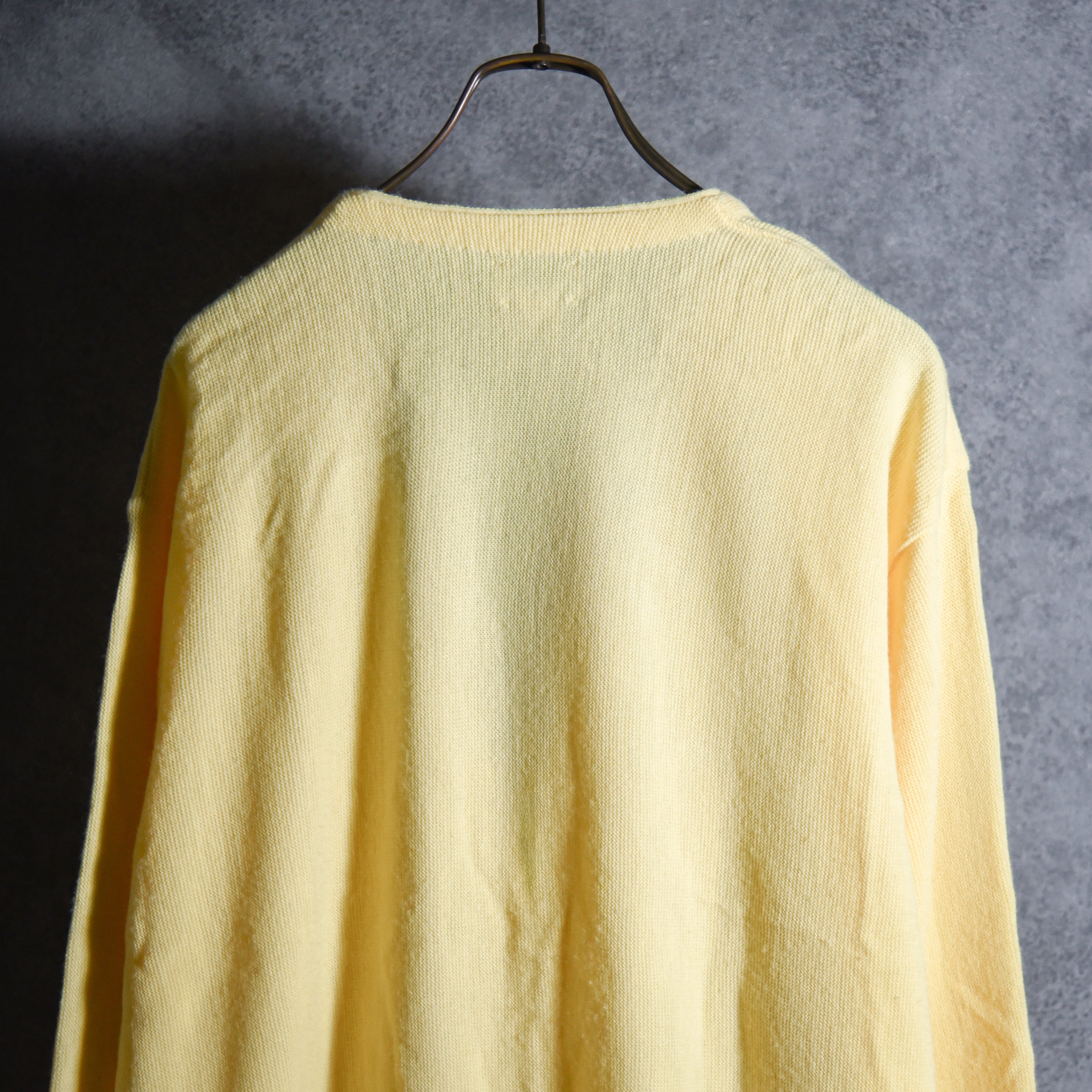 80-90s IZOD LACOSTE V Cardigan Vintage Knit アイゾッド ラコステ