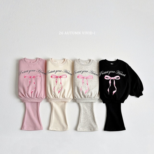 pink ribbon flare top and bottoms【VIVID】※※10月下旬発送予定