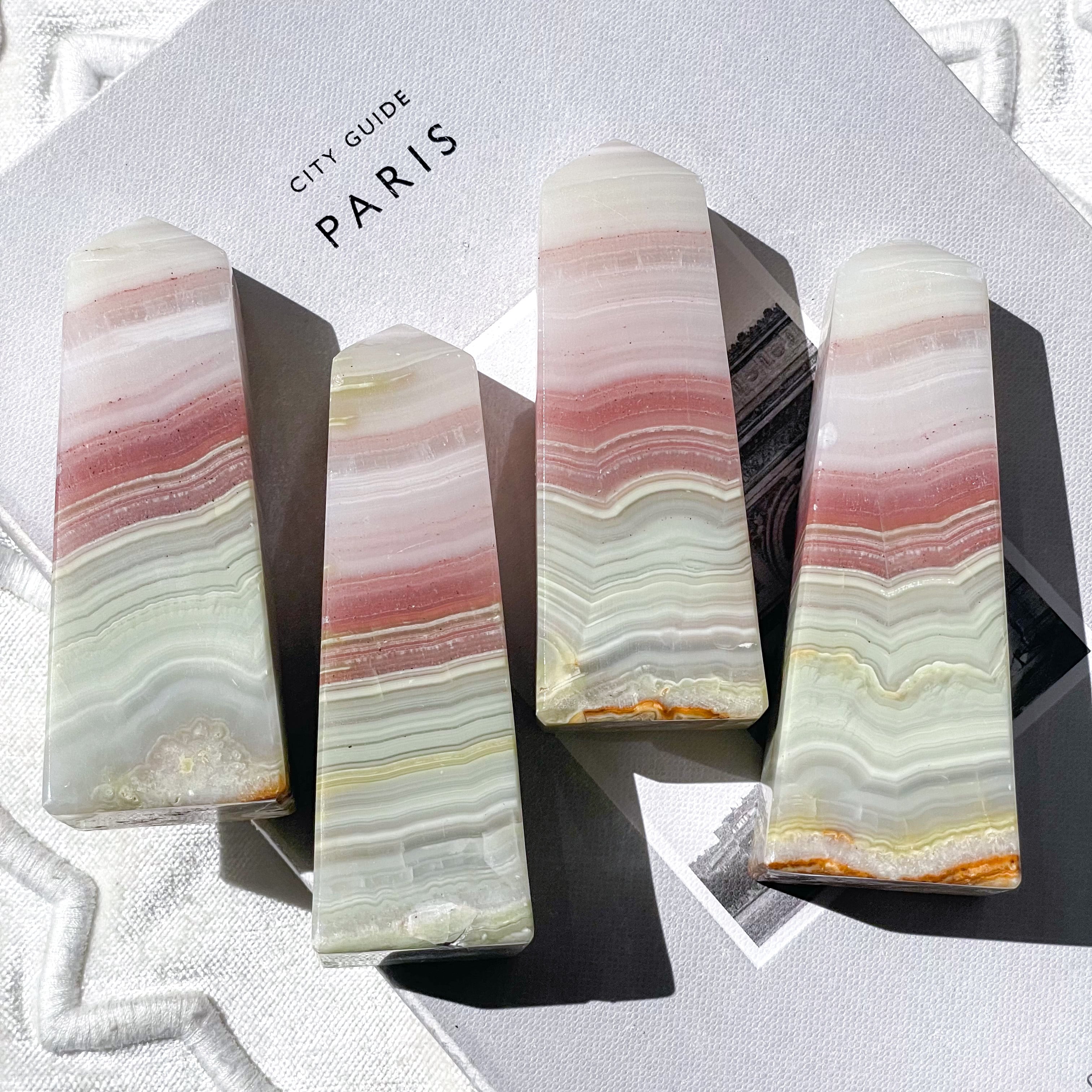 Pink Banded Calcite Point 7 ✧ ピンクバンデッドカルサイト | FLUXY