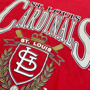 【NUTMEG】90s USA製 Tシャツ プリント MLB オフィシャル カージナルス St. Louis Cardinals XL ビッグサイズ ビッグプリント シングルステッチ ナツメグ US古着