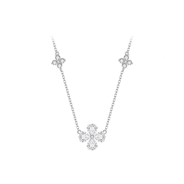 おしゃれ 四葉 クローバー キラキラ ネックレス