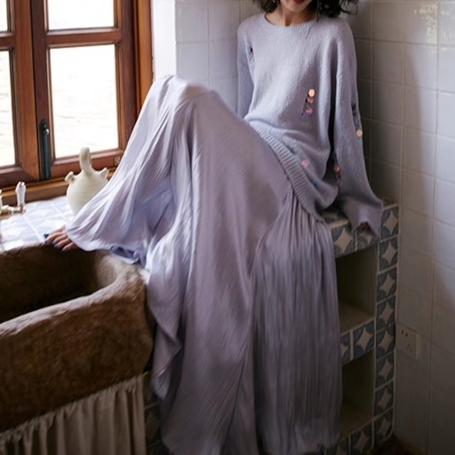 shimmering mermaid tears series purple skirt<sk2136>