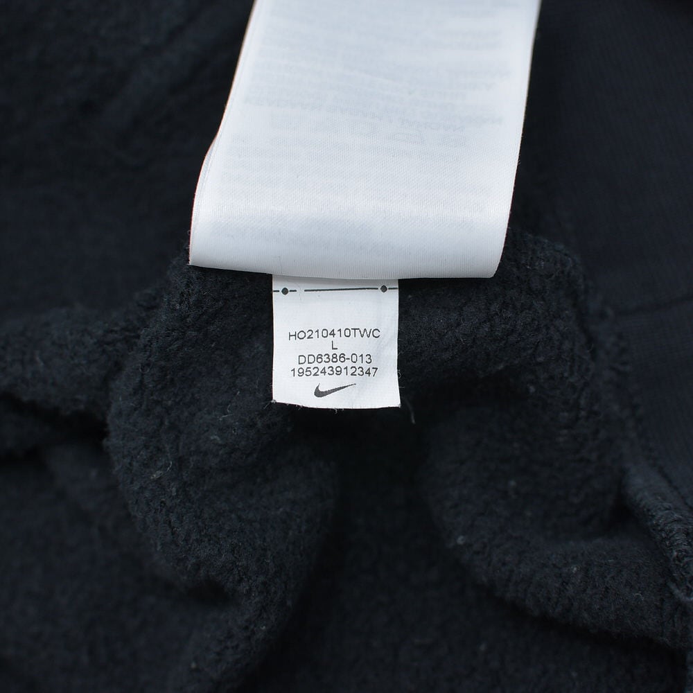 オールドナイキ★パーカー XL 刺繍ロゴ ヴィンテージ スウェット 黒 00S 古着 90s USA製 NIKE センター スウォッシュ ロゴ 刺しゅう