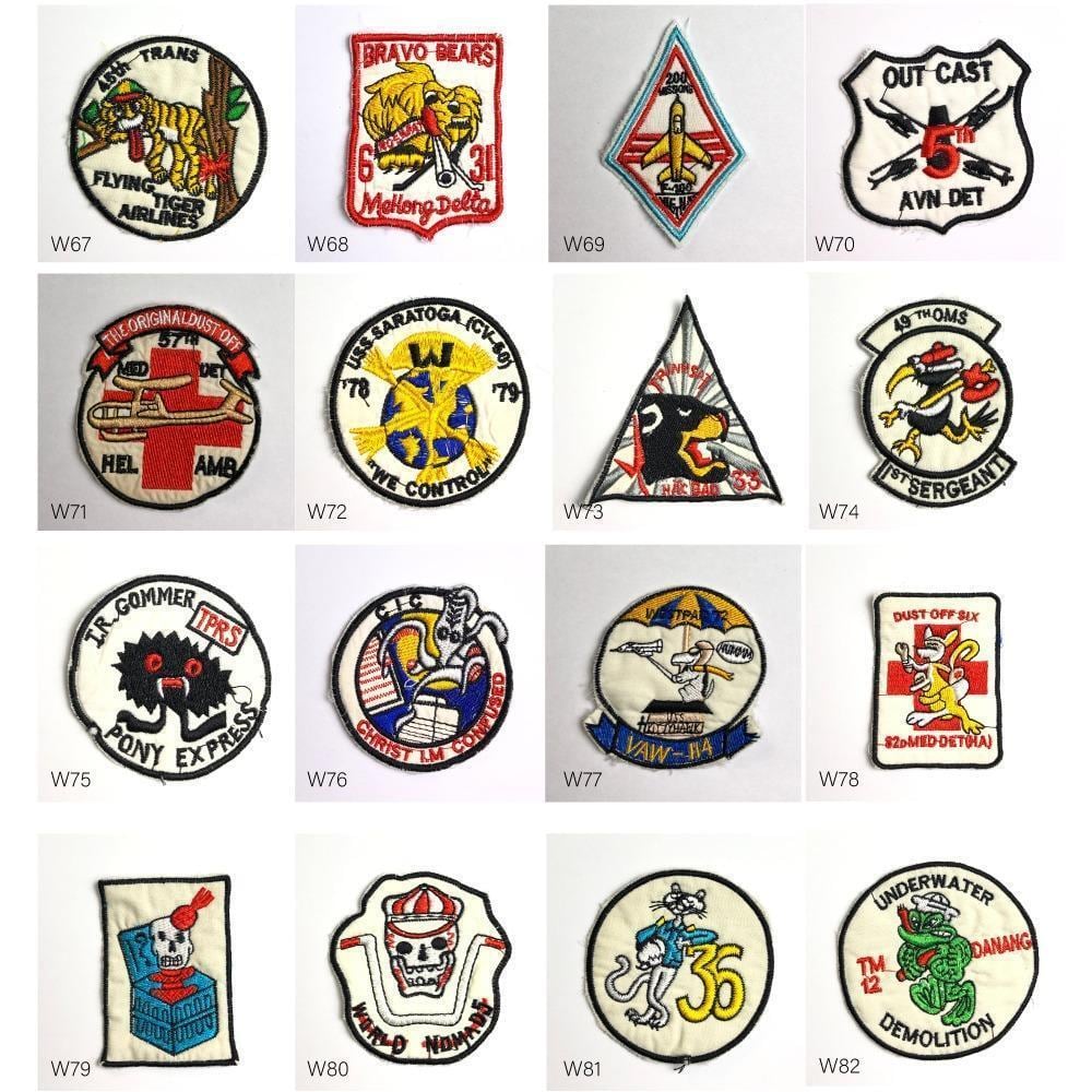 93種類 ホワイト系 ミリタリーワッペン ビンテージ アーミー US ARMY