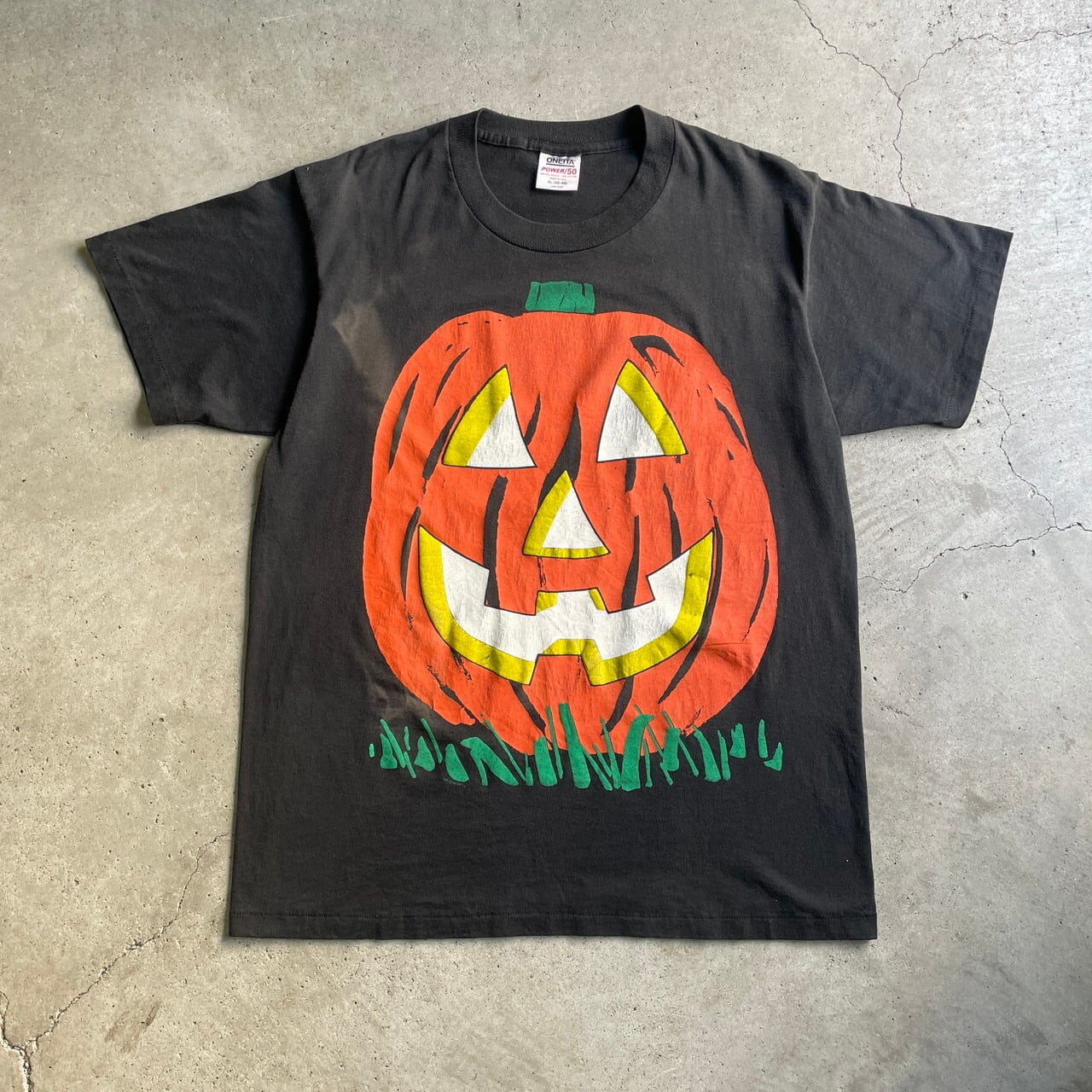 80年代 USA製 JACK O' LANTERN ハロウィン アート ビッグプリントT